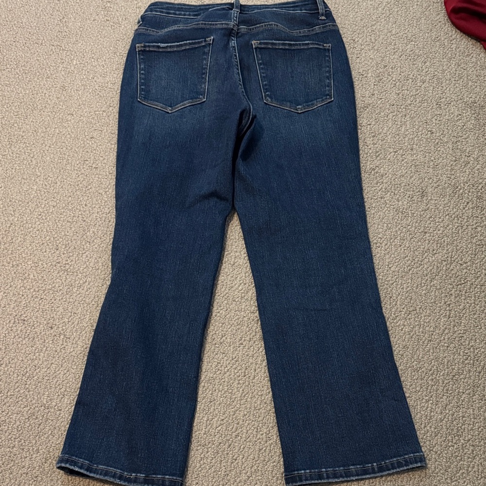 Stylish Dark Blue Women's Straight Leg Jeans - Picture 2 of 4
